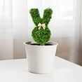 thumbnail image 6 of 28'' Artificial Bunny Shaped Topiary Trees with Ground Spike, Outdoor Indoor Boxwood Topiary Ball Bushes Potted Shrubs Front Porch Decor Outside Garden, 6 of 6