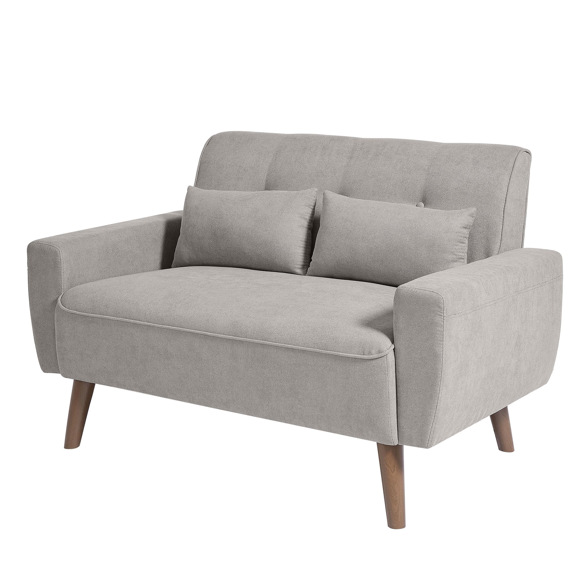 Soscana Couch 2 Piece Set Loveseat Double Seat Sofa with Lumbar Pillows, Modern Creative Small Couches Love Seat with Wide Upholstered Armrest,for Living Room Apartment Bedroom Small Space Office