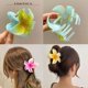 thumbnail image 5 of 3pcs Frangipani Flower Acrylic Hair Clip for Women Summer Flowers Hair Accessories Yellow Blue Pink Floral Hair Clip Hawaii Hair Clips Allig, 5 of 5