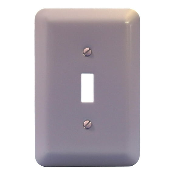 Leviton 89301-PNK Jumbo 1-Gang Toggle Switch Wallplate Metal Switchplate, Pink