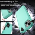 thumbnail image 3 of Xhy iPhone 14 Plus Case with Screen Protector Military Grade Full Body Protection 3 in 1 Shock and Drop Resistant Rugged TPU Durable Detachable for iPhone 14 Plus 6.7 inch 2022 Phone - Teal/Dark Green, 3 of 5