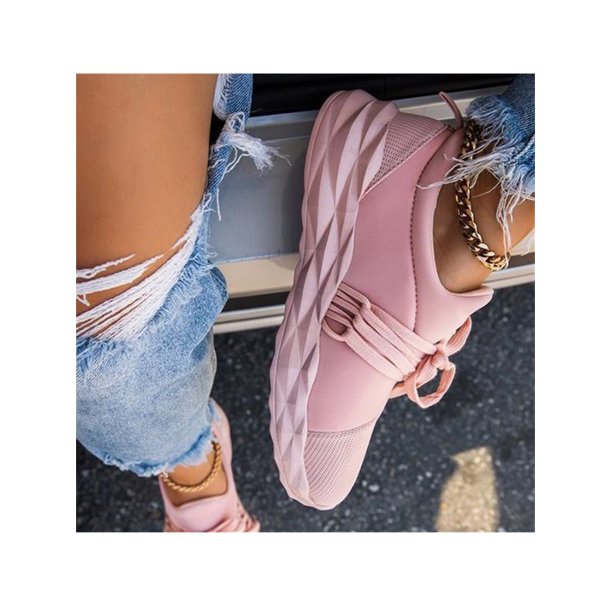 Ferndule Women's Breathable Sneakers Walking Trainers Sports Running Tennis Shoes Lace Up Ferndule Casual Shoes