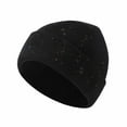 thumbnail image 2 of Sunvit-Panties Women and Men Winter Warm Acrylic Beanie - Black Speckled Cuffed Ribbed Knit Hat, One Size Fits Most for Adults, Cold Resistant Daily Outdoor Casual Headwear,Size Free Size, 2 of 5