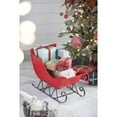 thumbnail image 2 of 25x13.5x17.5"H Iron Red/Black Sleigh Medium, Distressed Christmas Santa Sleigh Holiday Decoration, 2 of 10