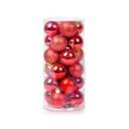 thumbnail image 1 of 4cm 24 Uds bolas de Navidad purpurina antidecoloración bolas de decoración de árbol de Navidad de plástico para el hogar, 1 of 1