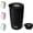 black, variant on BOTTLE BOTTLE 12oz Insulated Coffee Tumbler with Push Button Lid, Leakproof Stainless Steel Travel Mug, Keeps Drinks Hot & Cold for 6 Hours, for Office & On the Go(Cow)