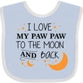 thumbnail image 3 of Inktastic I Love My Paw Paw to the Moon and Back Boys or Girls Baby Bib, 3 of 4