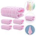thumbnail image 1 of WASHWEPE 5Pcs Small Cotton Washcloths for Drool Wiping in Pink, 1 of 8