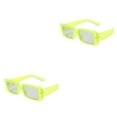 thumbnail image 2 of kurtrusly Rectangular Lightweight Frame Protection For Fashionable Look PC Materials Eyeglasses SHINY GREEN  frame 2Set, 2 of 6