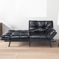 thumbnail image 5 of Convertible Futon Sofa Bed, Modern Sleeper Sofa with Adjustable Armrests, 5 of 7