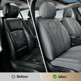 thumbnail image 5 of Coverado Car Seat Covers Full Set, Gray Front and Back Auto Seat Protectors, Premium Leather Interior Cushions Universal Fit for Most Cars, SUVs and Trucks-8839, 5 of 11