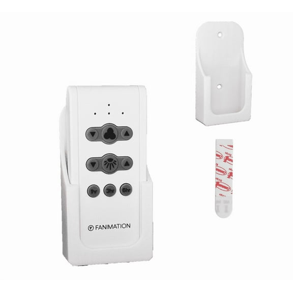 Wall Mount Bracket for Fanimation CR500 Remote – Compatible 4.45-in 3-Speed 3-Setting Remote Control – Easy Install with Adhesive Tape – White Remote Holder