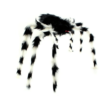 90CM Scary Bendable Realistic Fake Hairy Spider Plush Toys Halloween Party Decoration Prop Display, Random Color