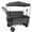 Gray + Steel+1, variant on YANGXUN Heavy Duty Foldable Wagon Cart Gray 500lbs High Capacity Utility Beach Wagon with Double Bearing Swivel Wheels Side Zipper Bench Seat and Storage Basket