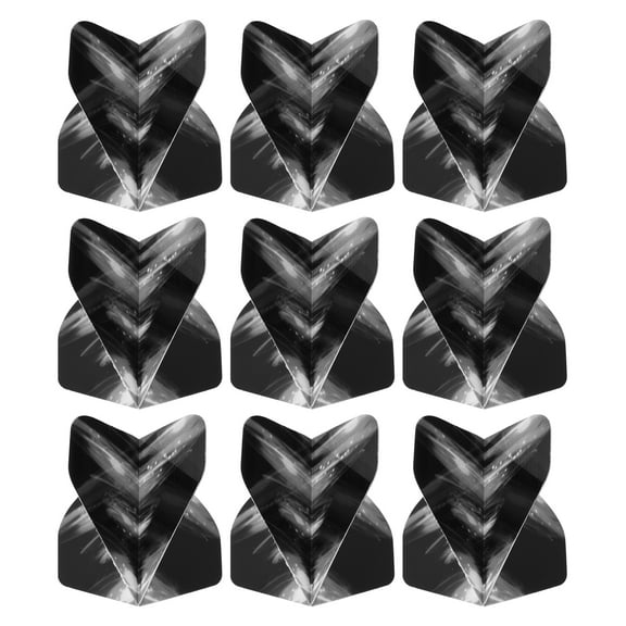 Uxcell Dart Flights, 9 Pack PET Standard Darts Accessories Black, Black, Gray