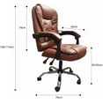 thumbnail image 4 of Silla Ejecutiva Ergonómica Lumax de Vinipiel Color Marrón con Altura Ajustable, 4 of 5