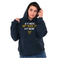 thumbnail image 3 of US Navy Logo My Mom Hero Sailor Unisex Plus Size Hoodie Brisco Brands 2X, 3 of 4