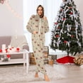 thumbnail image 2 of Adult Christmas Onesie Mouse Bow Adult Zipper One-Piece Pajamas Unisex Pajamas with Pockets, 2 of 6