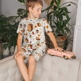 thumbnail image 4 of Balery Squirrel Conjunto de Pijama Infantil de Manga Corta con Estampado – Ropa de Dormir de Algodón Suave-Small, 4 of 6