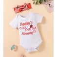 thumbnail image 7 of Styles I Love Infant Baby Girls Daddy's Girl and My Mommy's Bodysuit and Ruffle Shorts, Headband 3pcs Short Sleeve Outfit (18 Months, Strawberry), 7 of 7