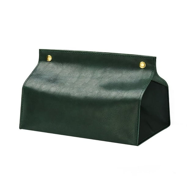 Caja De Pañuelos De Cuero Para Sala De Estar, Comedor, Caja De Pañuelos De Cuero Para Coche, Caja De Bombeo De Papel Para El Hogar sonducket HA022524-00