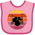 thumbnail image 3 of Inktastic Drummer Musician Retro Vintage Girls Baby Bib, 3 of 4