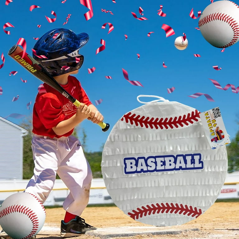 Honoson 21 Pcs Baseball Party Decorations Set - Paper Lanterns, Hanging Swirls, Fans For Sports Theme Birthday