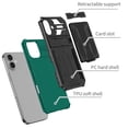 thumbnail image 2 of Allytechgroup for iPhone 16 Plus Rugged Case with Cards Holder, Heavy Duty Shockproof Hybrid PC TPU Back Cover Anti-Scratch Bumper Protective Phone Case for iPhone 16 Plus, Darkgreen, 2 of 9