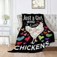 thumbnail image 2 of Just A Girl Who Loves Chickens Blanket Lightweight Flannel Fleece Cartoon Cute Animal Throw Blankets Cozy Plush Microfiber All-Season Blanket for Bed/Couch/Sofa - Toddler 50x40 Inch S, 2 of 6