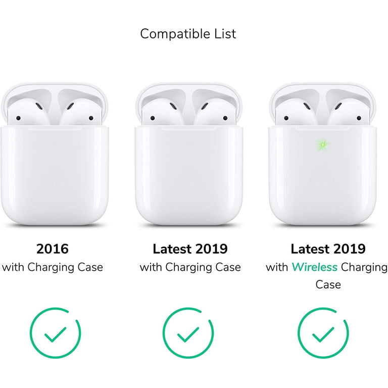 AirPods Case GMYLE Silicone Protective Shockproof Earbuds Case Cover Skin with Keychain Kit Set Compatible for Apple AirPods 1 2 Baby Pink Walmart