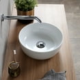 thumbnail image 3 of Nameeks Scarabeo 1808-No Hole Scarabeo Glam 13" Circular Ceramic Vessel Bathroom Sink -, 3 of 3