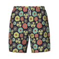 thumbnail image 4 of Lsque Mens Swim Trunks Daisies Flowers Pattern - Bathing Suit Compression Liner - Beach Swim Shorts Swimwear - (S-3XL) - Stretch Quick Dry -Large, 4 of 9