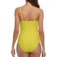 thumbnail image 6 of Womens Scalloped Padded High Cut One Piece Swimsuits Backless Strappy Monokinis Bathing Suits, 6 of 6