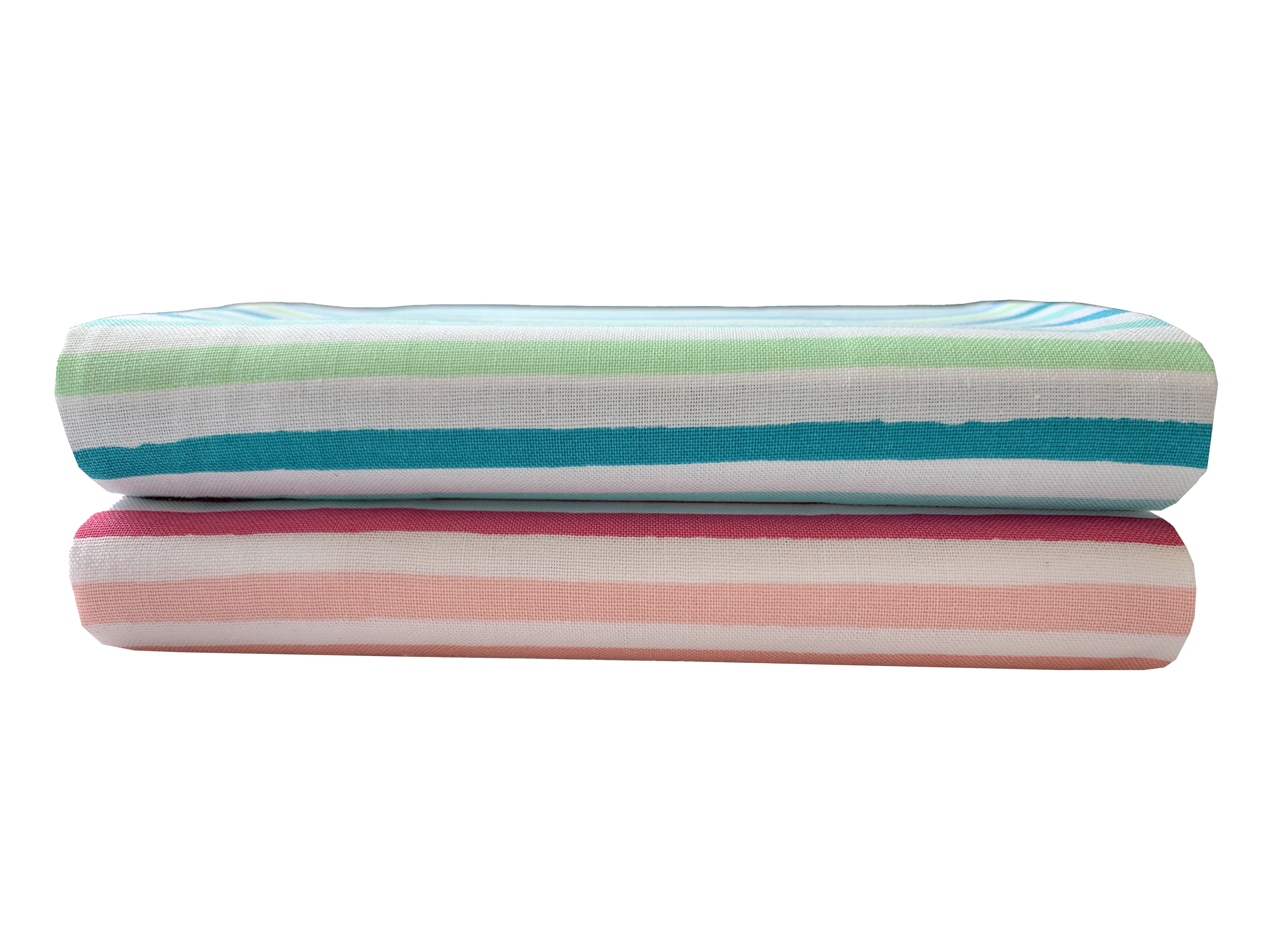 Mainstays 100% Cotton 1 Yard Precut Fabric Multi-color Aqua Stripe