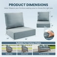 thumbnail image 2 of Gymojoy Outdoor Wicker Furniture Cushion Set, 24 x 24 x 6 Thicken Deep Seat Patio Chair Cushions, Baby Blue, 5 Sets, 2 of 10
