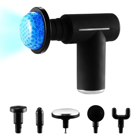 Cordless Massager Gun with Hot and Cold Percussion 2 Mode, Deep Tissue 6 Intensity Levels Massager Gun, Black