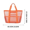thumbnail image 3 of Women mesh beach bag Large foldable toys pool shoulder bag Vacation tote bag with zipper pocket for picnic, 3 of 6