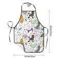 thumbnail image 2 of Uemuo Colorful Poodle Dog Printed Bib Apron, Adjustable , Water and Oil Resistant, Cooking Kitchen Chef Apron for Women Men, 2 of 5