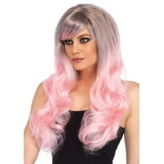 Blended two-tone pastel long wavy wig