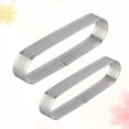 thumbnail image 2 of Miangastore Stainless Steel Tart Mould Silver 2Pcs 4.7In X 1.4In X 0.8In, 2 of 8
