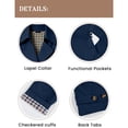 thumbnail image 5 of Tqcoqu Cropped Trench Coat for Women,Long Sleeve Double Breasted Lapel Casual Loose Fit Jackets with Pockets, 5 of 9