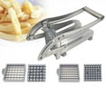 thumbnail image 3 of Practical Non-skid French Fry Cutter  Multipurpose Stainless Steel Manual Potato Vegetable Slicer Cutter Set For Home Kitchen, 3 of 5