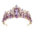 thumbnail image 3 of 4 Pack Bride Delicate Hair Jewelry Chic Crown Purple Party Hoop Child Miss, 3 of 8