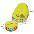 thumbnail image 2 of Inflatable Lounge Chair with Ottoman Blow Up Chaise Lounge Air Lazy Sofa Set Flocked Couch Portable Inflatable Seats for Lounge Inflatable Deck Chair for Indoor & Outdoor,Vivid Colour, 2 of 5