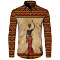 thumbnail image 3 of Camisas de manga larga con botones y estampado 3D de estilo étnico africano para hombres y mujeres, camisetas Dashiki folclóricas personalizadas, ropa vintage para parejas, 3 of 5