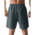 thumbnail image 5 of Men's Quick-Dry Tactical Shorts with Zippered Pockets - Casual Beach Shorts for Men, Ideal for Summer, Beach Parties, and Outdoor ActivitiesLight GrayM, 5 of 7