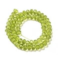 thumbnail image 2 of Transparent Baking Paint Glass Beads Strands Faceted Rondelle Yellow Green 8x6mm Hole: 1.4mm about 60~62pcs/strand 39~40cm, 2 of 4