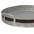 thumbnail image 2 of SOFE Oval Galvanized Metal Tray, Farmhouse Round Tray with Handles, 16.1" x 11" x 2.6", 2 of 6
