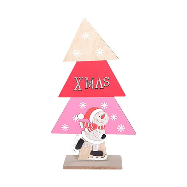 Xihbxyly Artículos Por Menos de $10 Adorno Navideño de Madera para Árbol de Navidad, Decoración Del Hogar, Regalos de Navidad