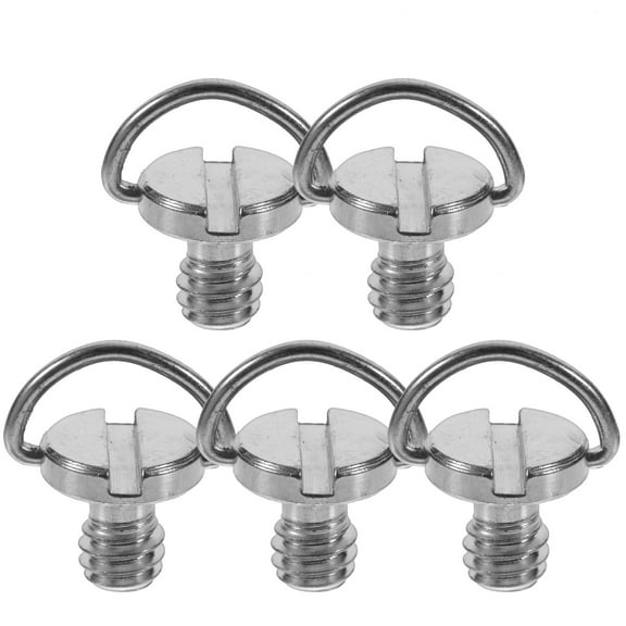ROSENICE 5Pcs Wear Resistant Tripod Accessories Mount Inch Screws For Tripods 1.8X1.6cm 1 4 Inch Nickel Plated Iron